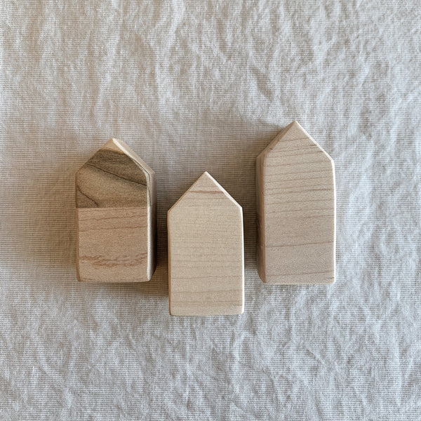 small wooden houses